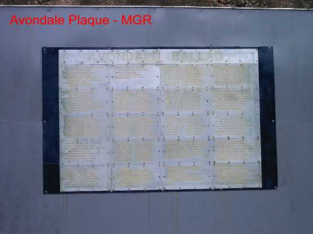Avondale Plaque 