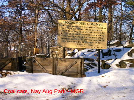 Coal cars at Nay Aug Park, Scranton
