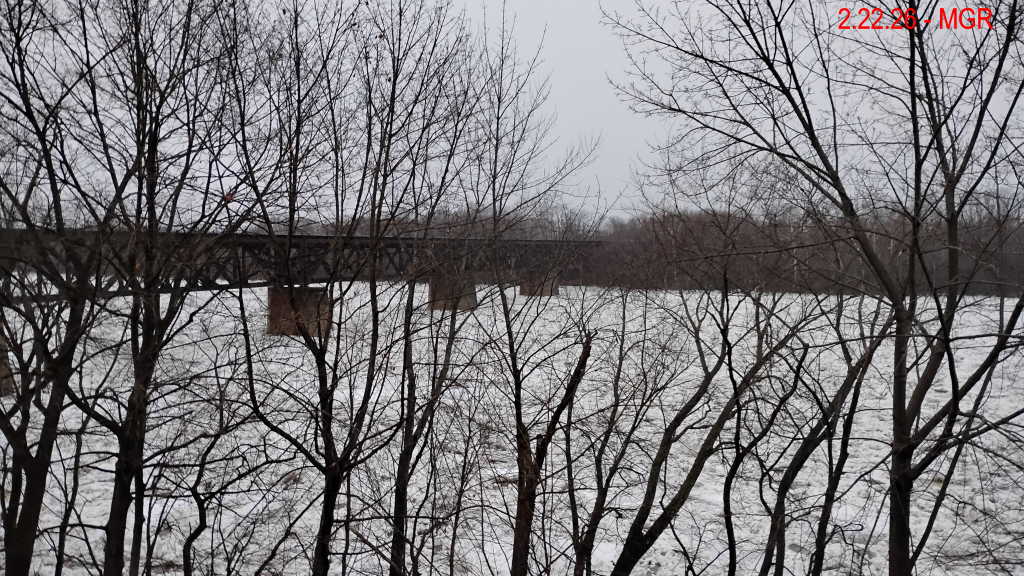 Gauntet With Ice On River 