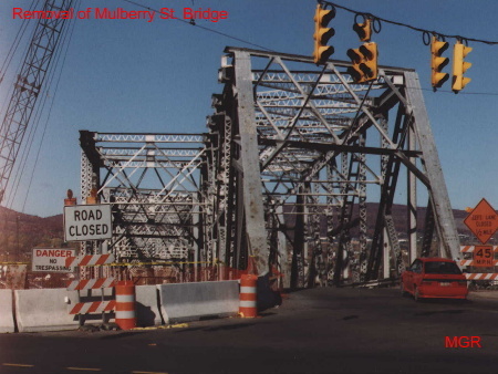 Demolition of Mulberry Street Bridge
