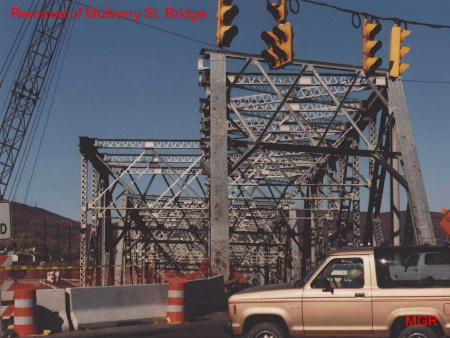 Demolition of Mulberry Street Bridge