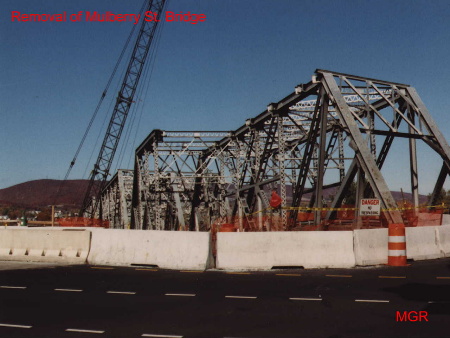 Demolition of Mulberry Street Bridge