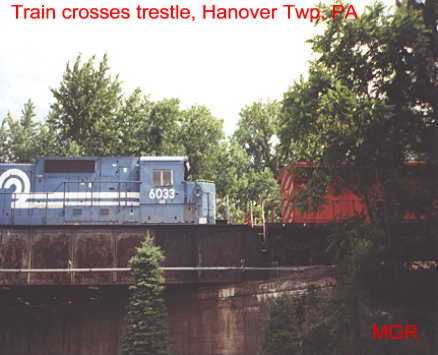 Buttonwood Yard, Conrail Equipment, Trestle West End road