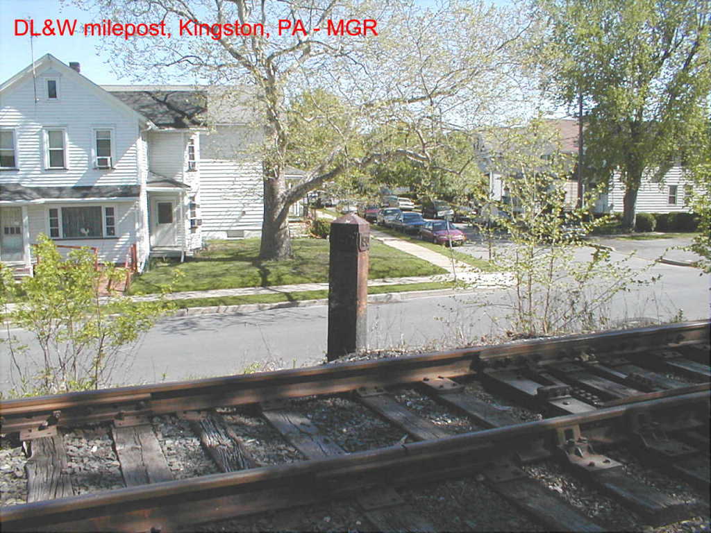 DL&W Milepost, Kingston, PA