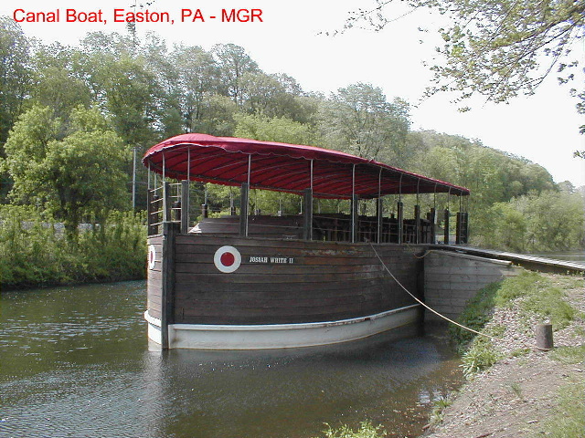 Canal boat, Hugh Moore Park Easton