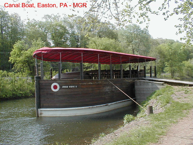 Canal boat, Hugh Moore Park Easton