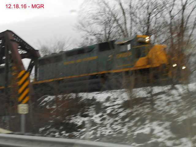 R&N Running Light On Old Forge Trestle
