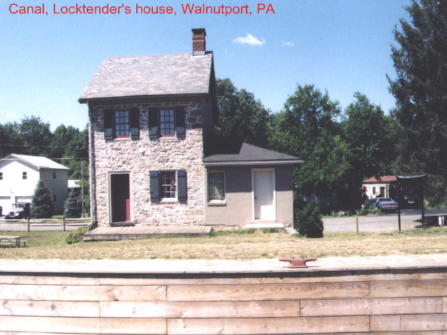 Canal at Walnutport, Lock, Locktenders House