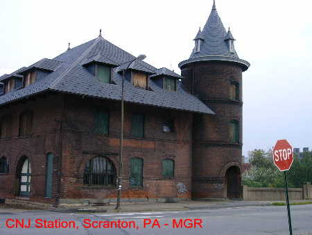 Partly restored CNJ Scranton Station