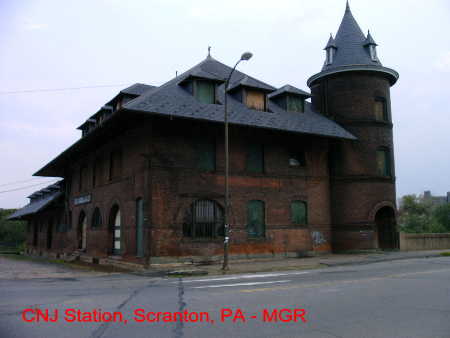 Partly restored CNJ Scranton Station