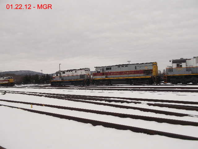 Sightings 01.22.12  /  Locomotives at Steamtown on a Snowy Day