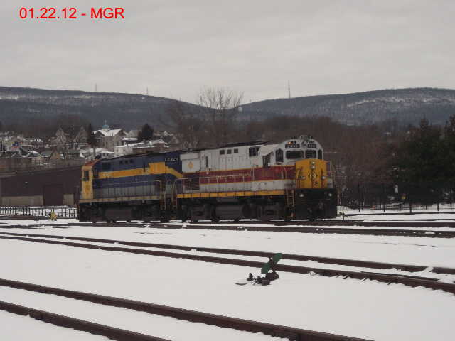 Sightings 01.22.12  /  Locomotives at Steamtown on a Snowy Day