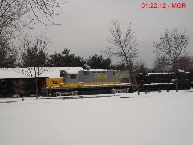 Sightings 01.22.12  /  Locomotives at Steamtown on a Snowy Day