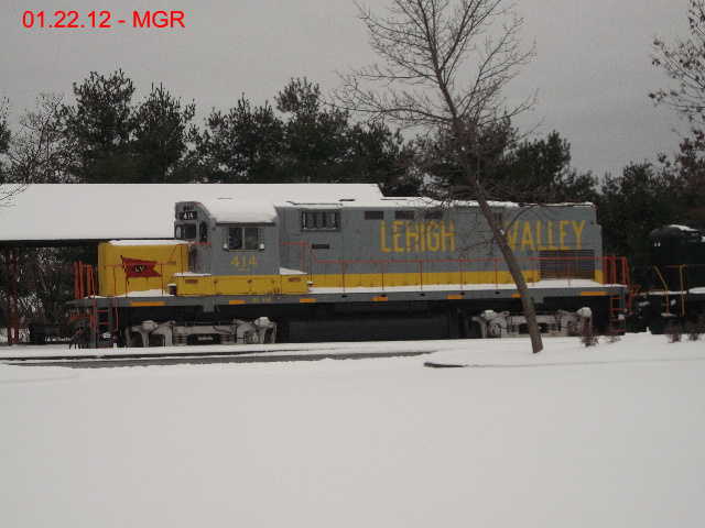 Sightings 01.22.12  /  Locomotives at Steamtown on a Snowy Day