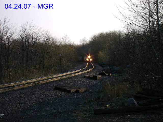 Sightings 04.24.07, Train at Hudson, Washout site