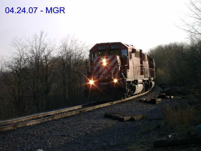 Sightings 04.24.07, Train at Hudson, Washout site
