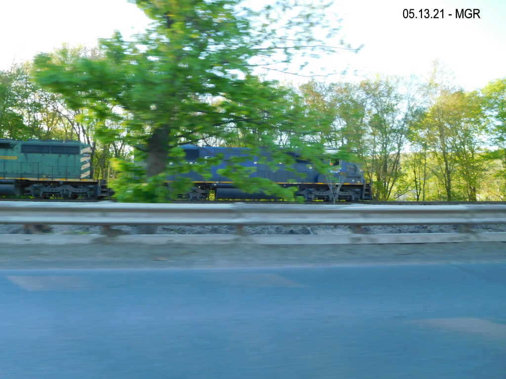 Sightings 05.13.21  / Pacing Train Leaving Pittston
