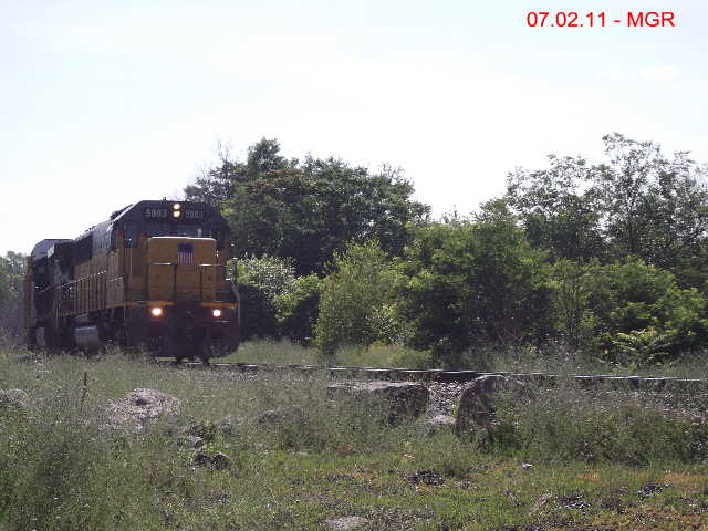 Sightings 07.02.11  /  Ex UP Unit Heads Trains Southbound thru Hudson