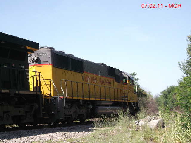 Sightings 07.02.11  /  Ex UP Unit Heads Trains Southbound thru Hudson