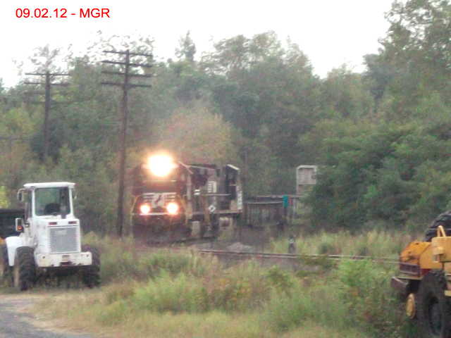 Train Passes Former Hudson Yard