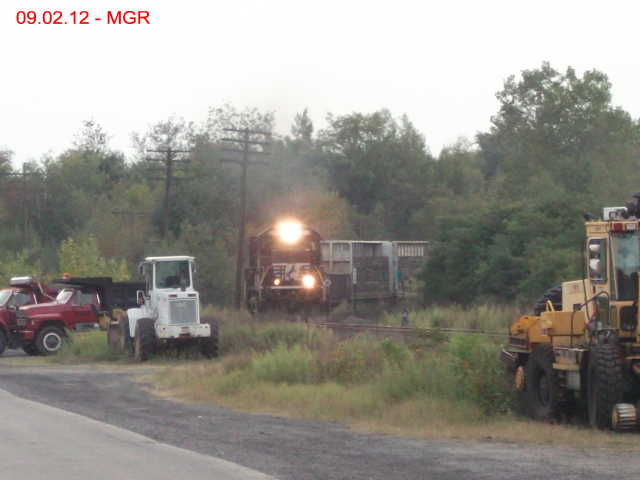 Train Passes Former Hudson Yard