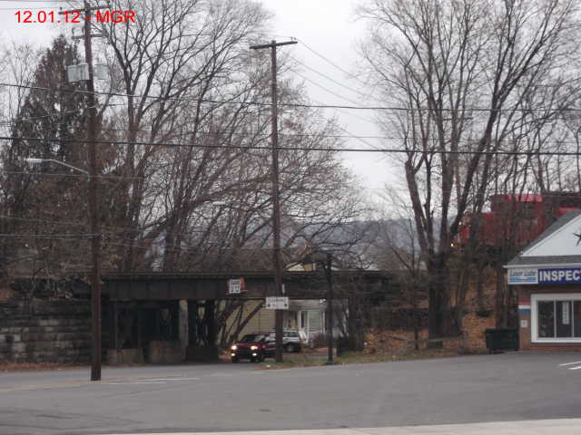 Sightings 12.01.12  /  Train at Luzerne Street, Scranton