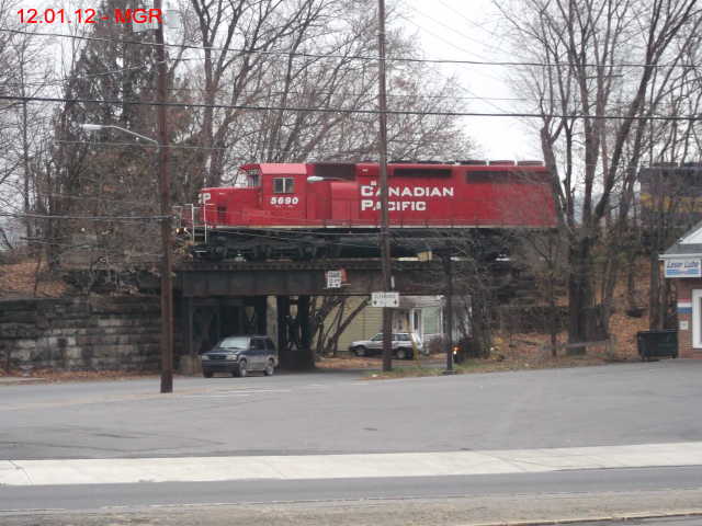 Sightings 12.01.12  /  Train at Luzerne Street, Scranton