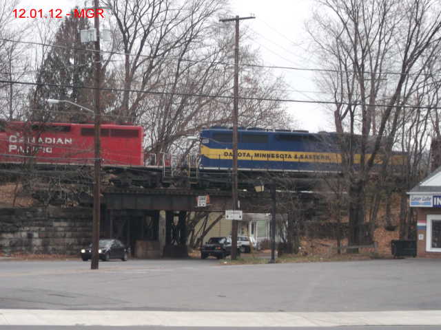 Sightings 12.01.12  /  Train at Luzerne Street, Scranton