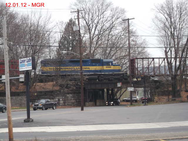 Sightings 12.01.12  /  Train at Luzerne Street, Scranton