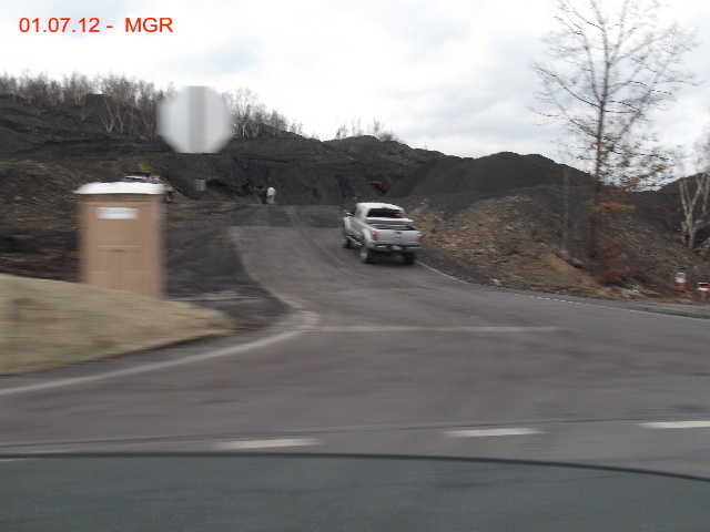 Coal Removed Behind Laurel Line Abutment